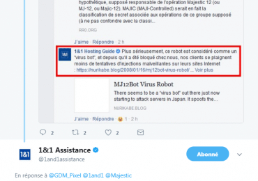 Des 403 Forbidden pour les Bots chez 1and1