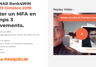 Générer des revenus avec un MFA (site de niche Made for Amazon) : Vidéo Webinar Rank4Win