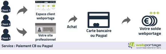 option paiements CB / paypal webportage