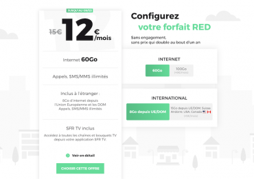RED by SFR : votre forfait mobile 60 Go pour 12€ sur red-by-sfr.fr